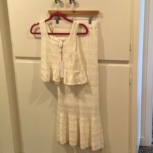 House of Harlow Two piece set cream